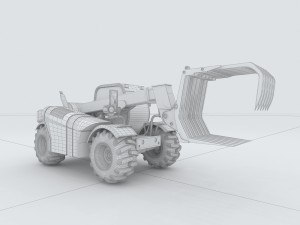 vehicle caught straw machine 3D Модель