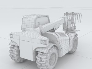 vehicle caught straw machine 3D Модель