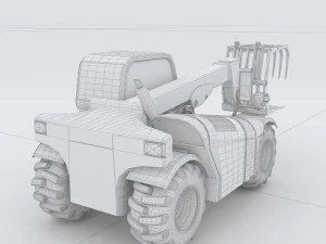 vehicle caught straw machine 3D Model