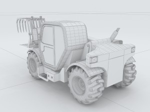 vehicle caught straw machine 3D Модель