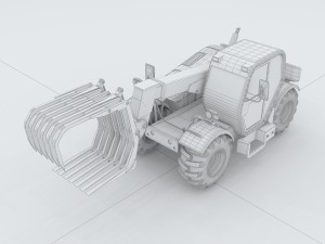 vehicle caught straw machine 3D Модель