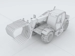 vehicle caught straw machine 3D Model