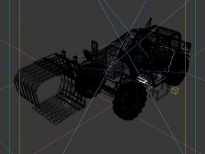vehicle caught straw machine 3D Модель
