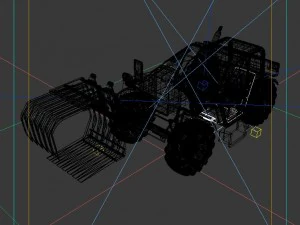 vehicle caught straw machine 3D Model