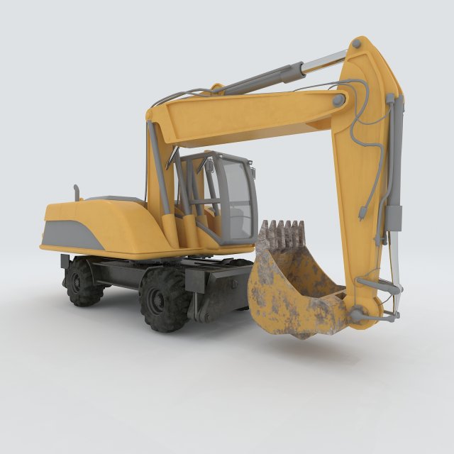 vehicle excavator 3D-Modell .c4d .max .obj .3ds .fbx .stl .blend 