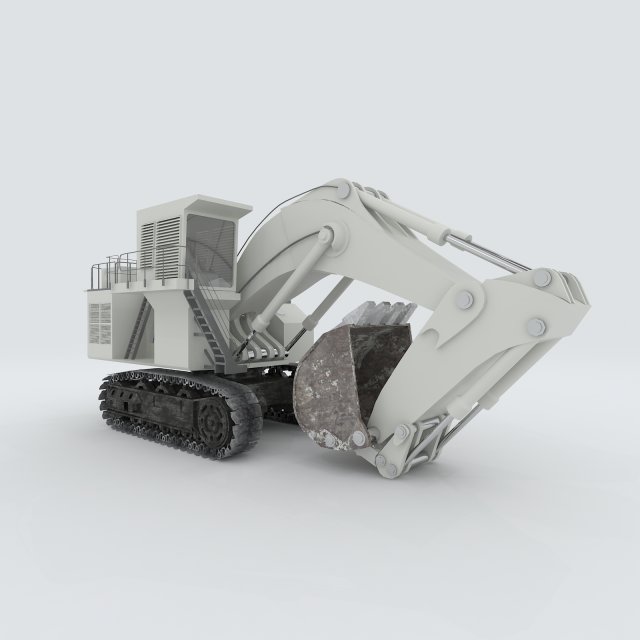vehicle excavator 54 Model 3D .c4d .max .obj .3ds .fbx .stl .blend 