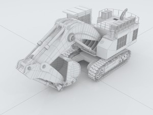 vehicle excavator 54 Model 3D