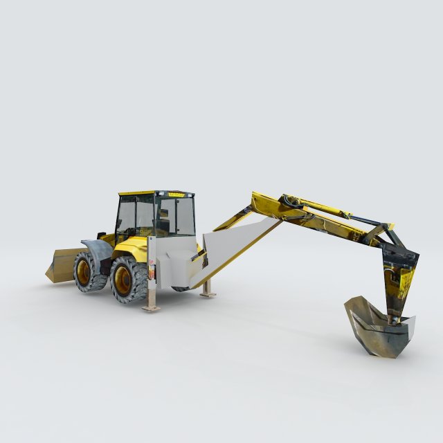vehicle excavator 35969 3D Model .c4d .max .obj .3ds .fbx .stl .blend 