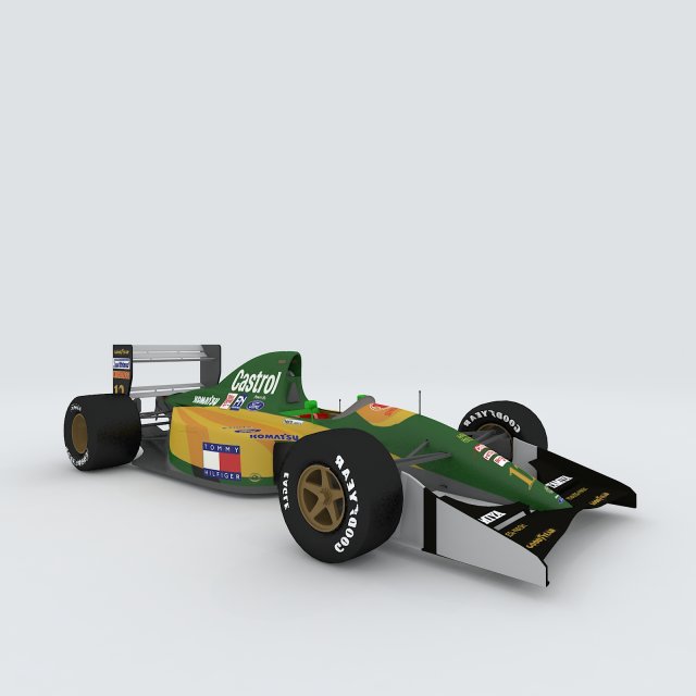 vehicle f1 racing 3D Модель .c4d .max .obj .3ds .fbx .stl .blend 
