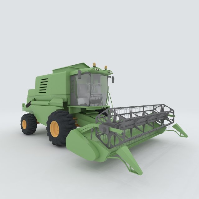 vehicle harvester 3D Model .c4d .max .obj .3ds .fbx .stl .blend 
