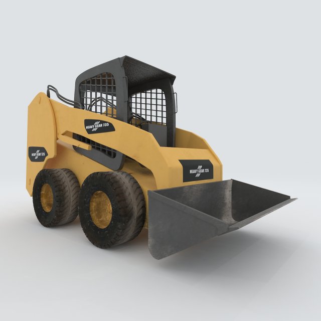 vehicle mounted grader 3D Model .c4d .max .obj .3ds .fbx .stl .blend 