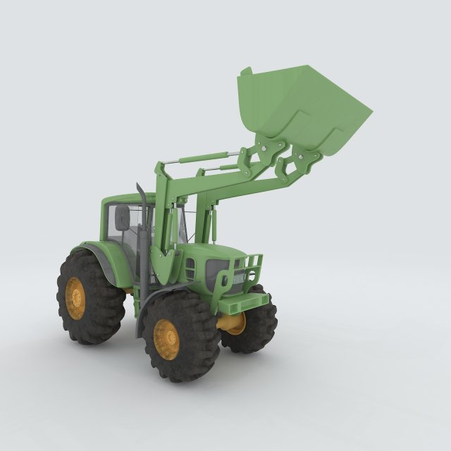 vehicle mounted grader 2 3D Модель .c4d .max .obj .3ds .fbx .stl .blend 