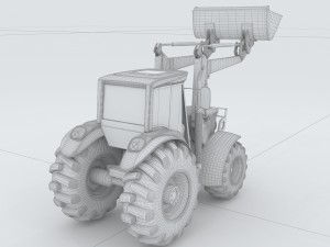 vehicle mounted grader 2 3D Модель