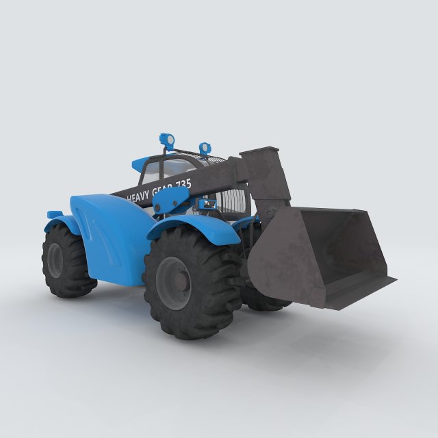 vehicle mounted grader 3 Model 3D .c4d .max .obj .3ds .fbx .stl .blend 