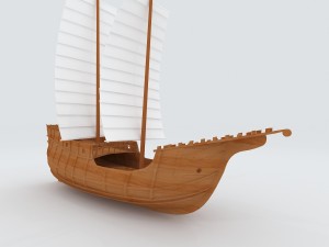 vehicle wooden sailboat 11504 3D Модель