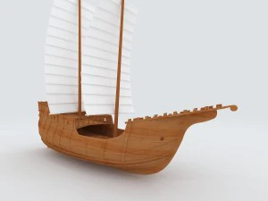 ara&ccedil; ahşap yelkenli 11504 3D Model