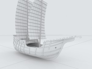 vehicle wooden sailboat 11504 3D Model