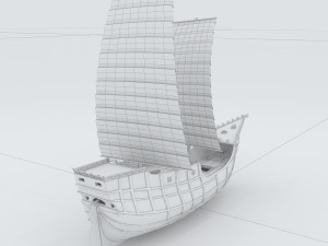 vehicle wooden sailboat 11504 3D Model