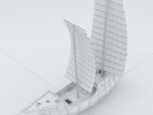vehicle wooden sailboat 11504 3D Model