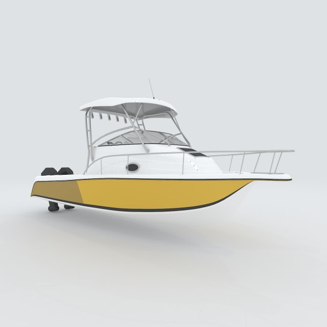 vehicle yacht 15162 3D Model .c4d .max .obj .3ds .fbx .stl .blend 