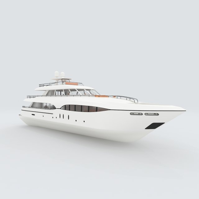 vehicle yacht 15505 3D Model .c4d .max .obj .3ds .fbx .stl .blend 