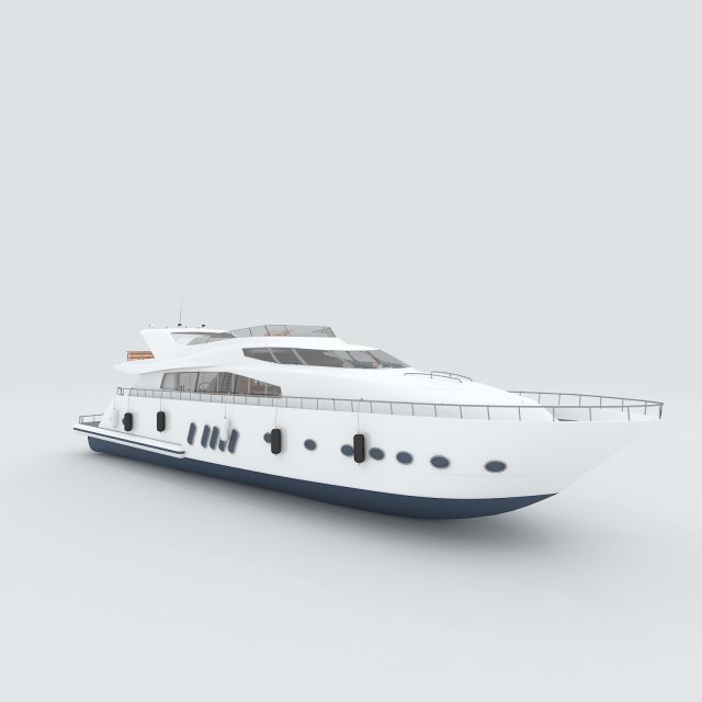 vehicle yacht 15509 Model 3D .c4d .max .obj .3ds .fbx .stl .blend 