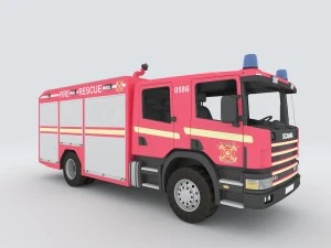 vehicles - fire truck 3D Model