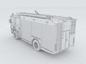 vehicles - fire truck Model 3D