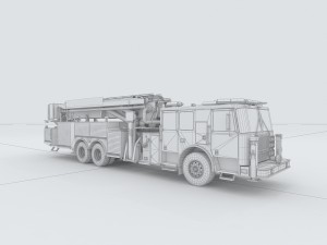 vehicles - fire truck 02 3D Модель