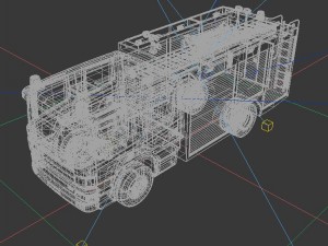 vehicles - fire truck 02 3D Модель