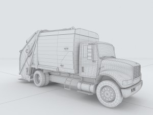 vehicles - garbage removal vehicles Model 3D