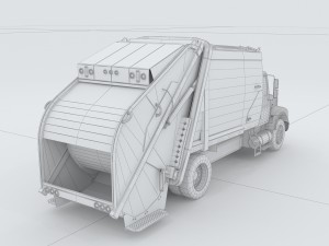 vehicles - garbage removal vehicles Model 3D