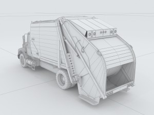 vehicles - garbage removal vehicles Model 3D