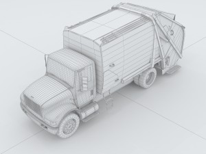 vehicles - garbage removal vehicles Model 3D