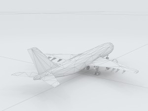 vehicles - large airliner 3Dモデル