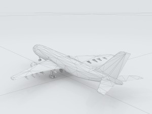 vehicles - large airliner 3Dモデル