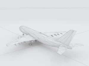 vehicles - large airliner 3D Model