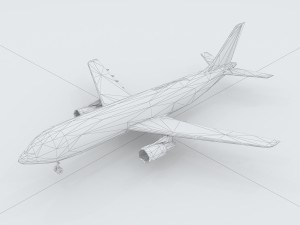 vehicles - large airliner 3Dモデル