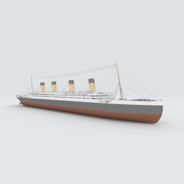vehicles - large passenger ship Model 3D .c4d .max .obj .3ds .fbx .stl .blend 