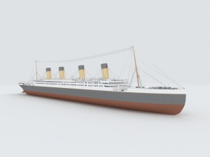 vehicles - large passenger ship 3D Model