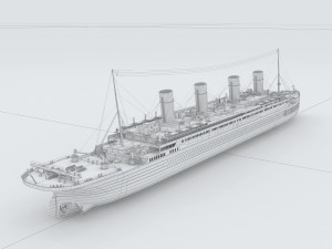 vehicles - large passenger ship Model 3D