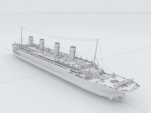 vehicles - large passenger ship Model 3D