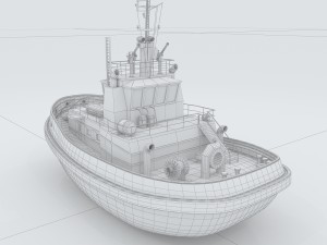 vehicles - large passenger ship 02 3D 模型
