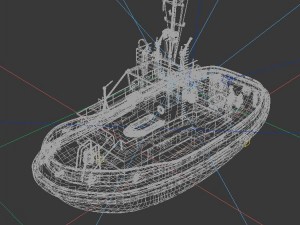 vehicles - large passenger ship 02 3D 模型