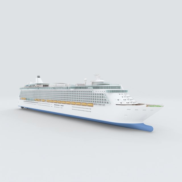 vehicles - large passenger ship 03 Modèle 3D .c4d .max .obj .3ds .fbx .stl .blend