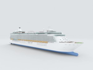 vehicles - large passenger ship 03 3D Model