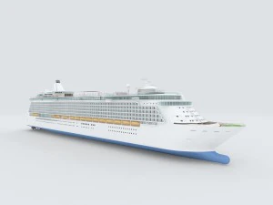 vehicles - large passenger ship 03 3D Model