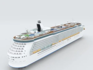 vehicles - large passenger ship 03 3D Model