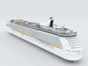 vehicles - large passenger ship 03 3D Model
