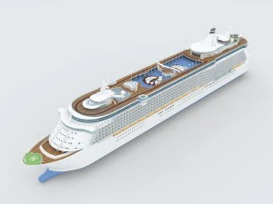 vehicles - large passenger ship 03 3D Model